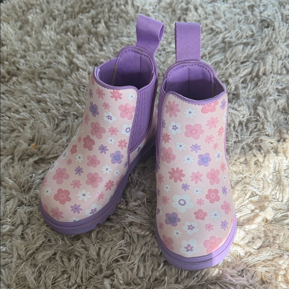 Native Kids Boots - Purple and Pink Floral